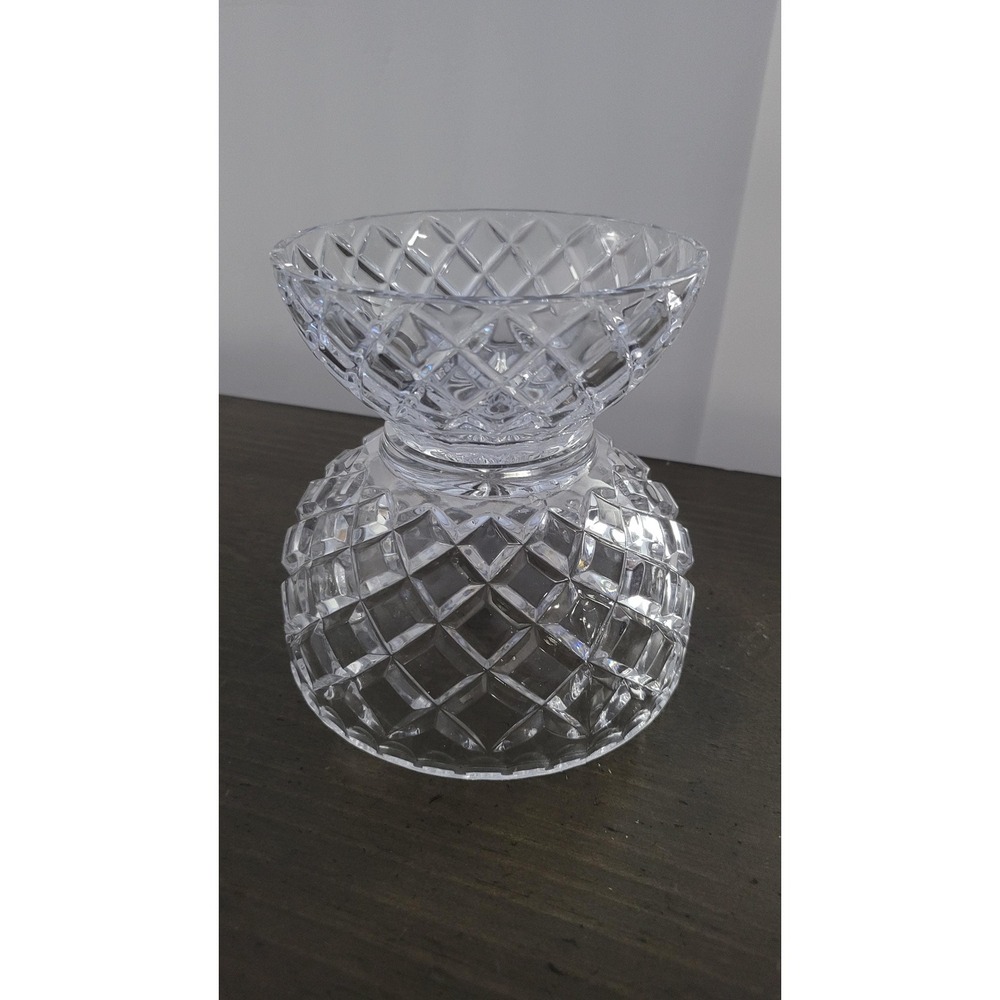 Vintage Heavy Cut‎ Diamond Crystal Bowl set - Picture 2 of 9